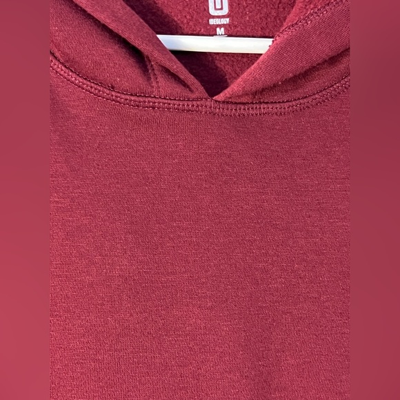 Burgundy hoodie fleece Macy’s - Picture 2 of 5